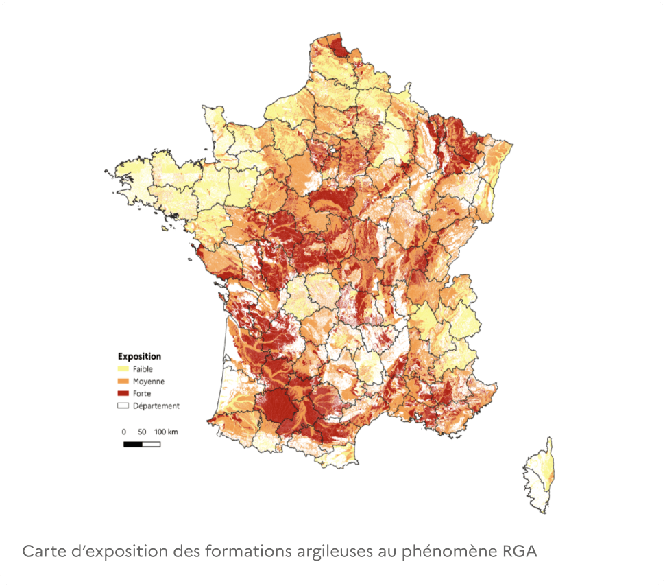 Carte d'exposition au phénomène RGA